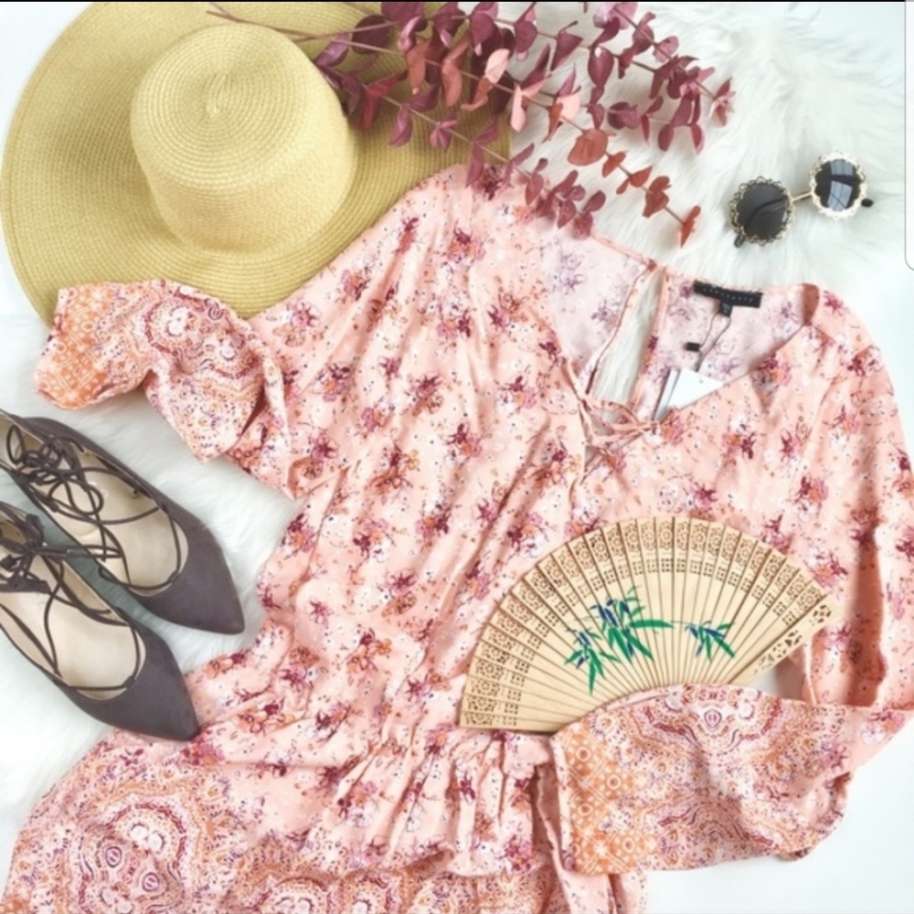 Sanctuary "Mabeline" boho floral romper sz L